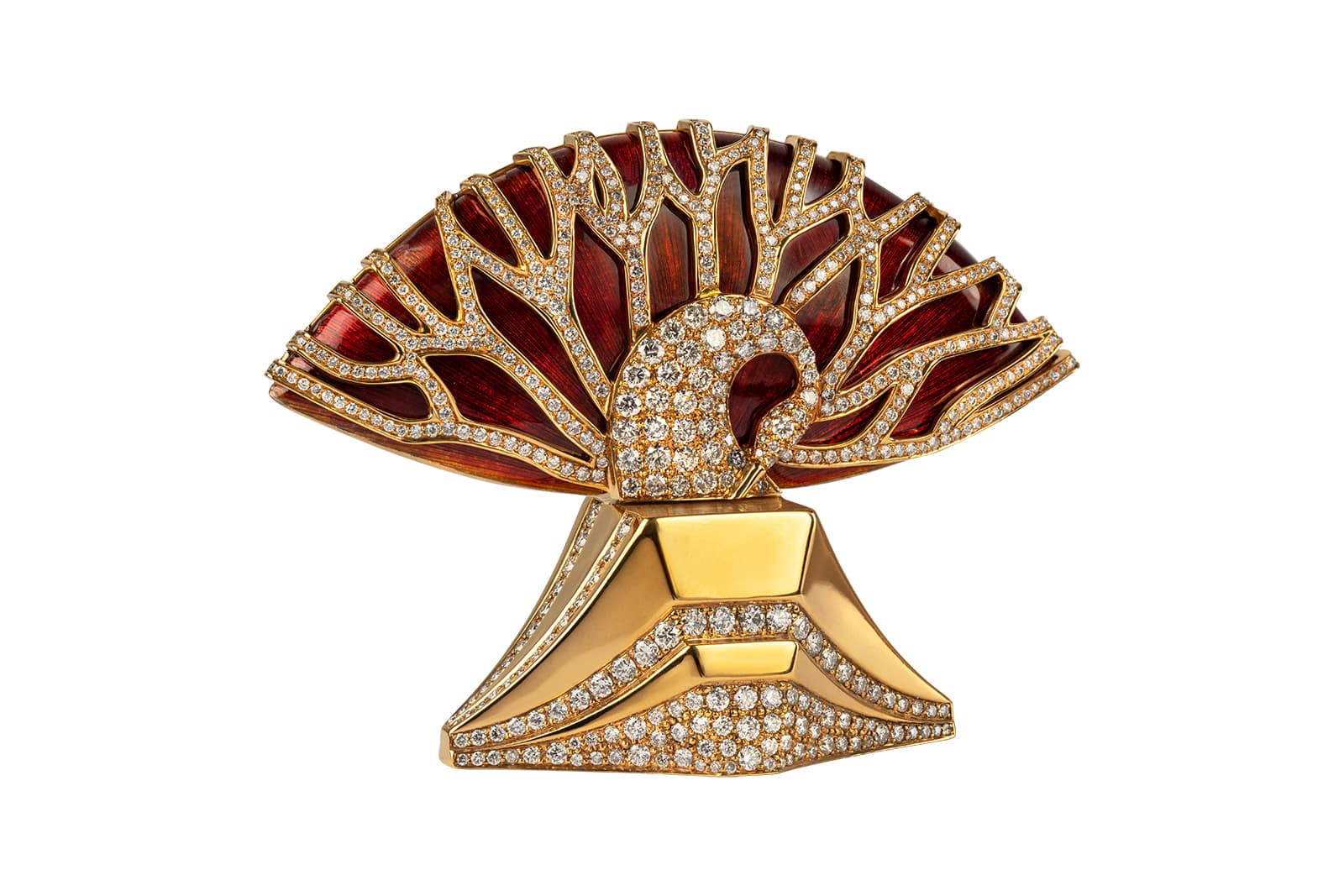  Rubeus 'Crystal Palace' unique perfume with a diamond and enamel brooch