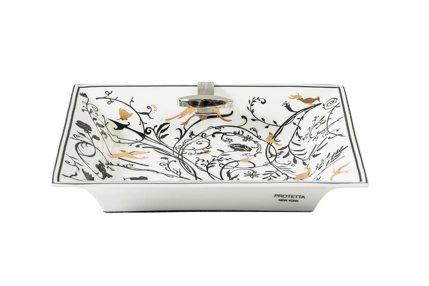  Protetta 'Morning Birds' bone china tray