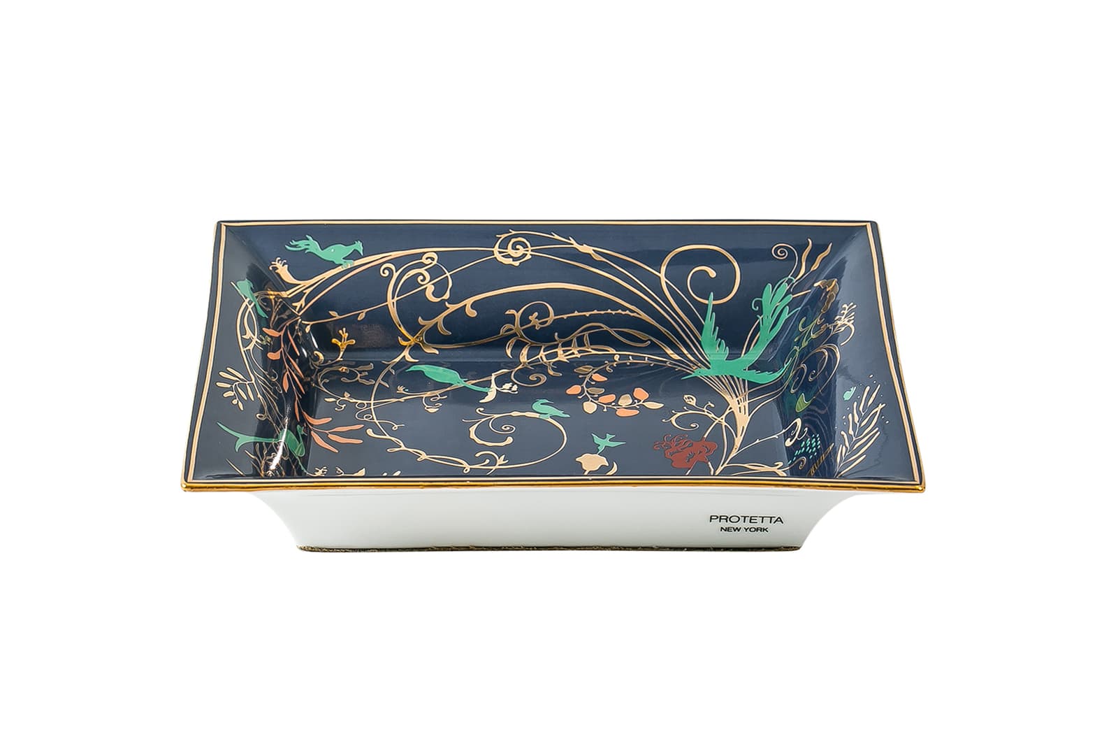 Protetta 'Midnight Birds' bone china tray