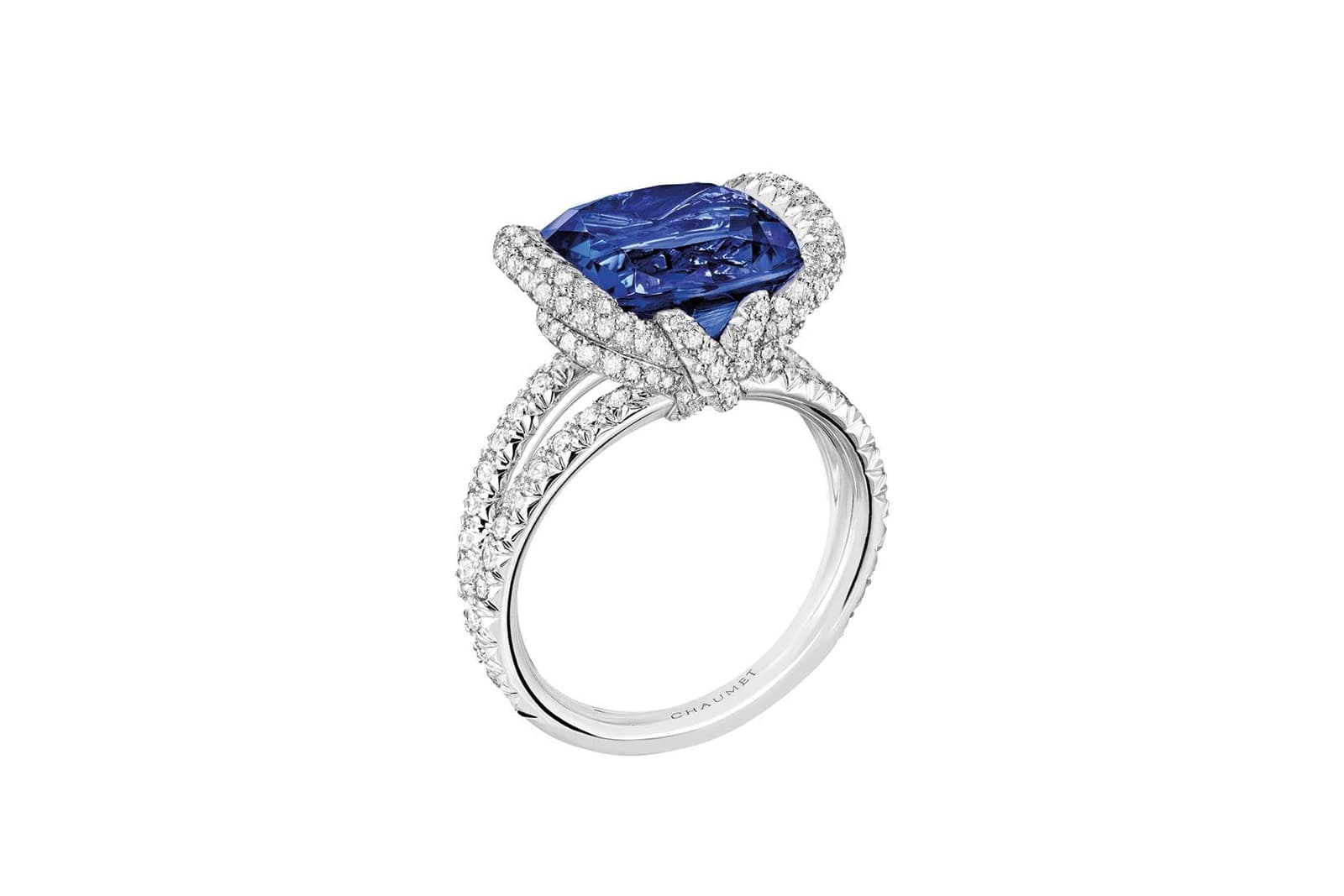  Chaumet 'Liens' ring with tanzanite and diamonds in white gold