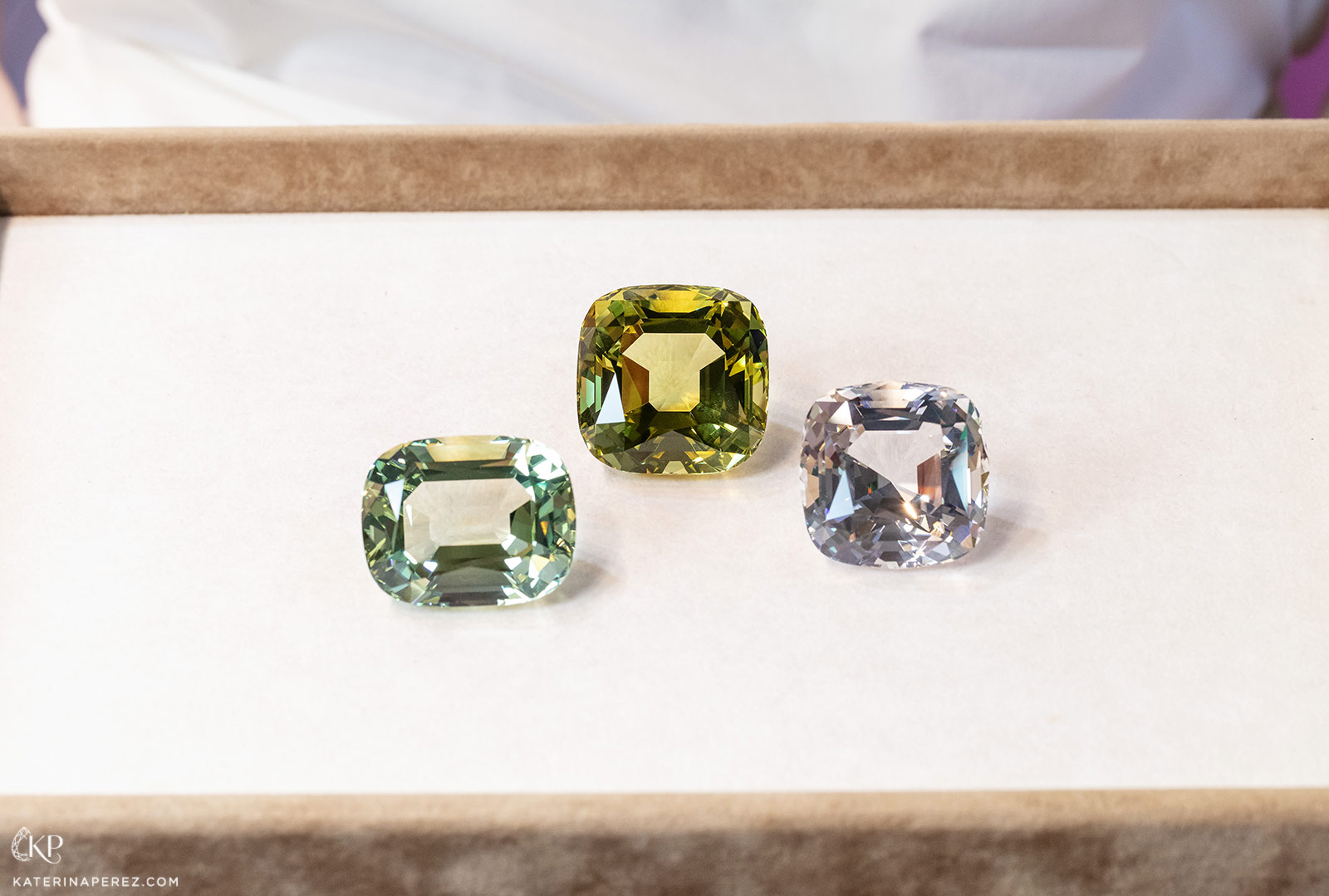 Nomad's Gems green beryl, heliodor and morganite