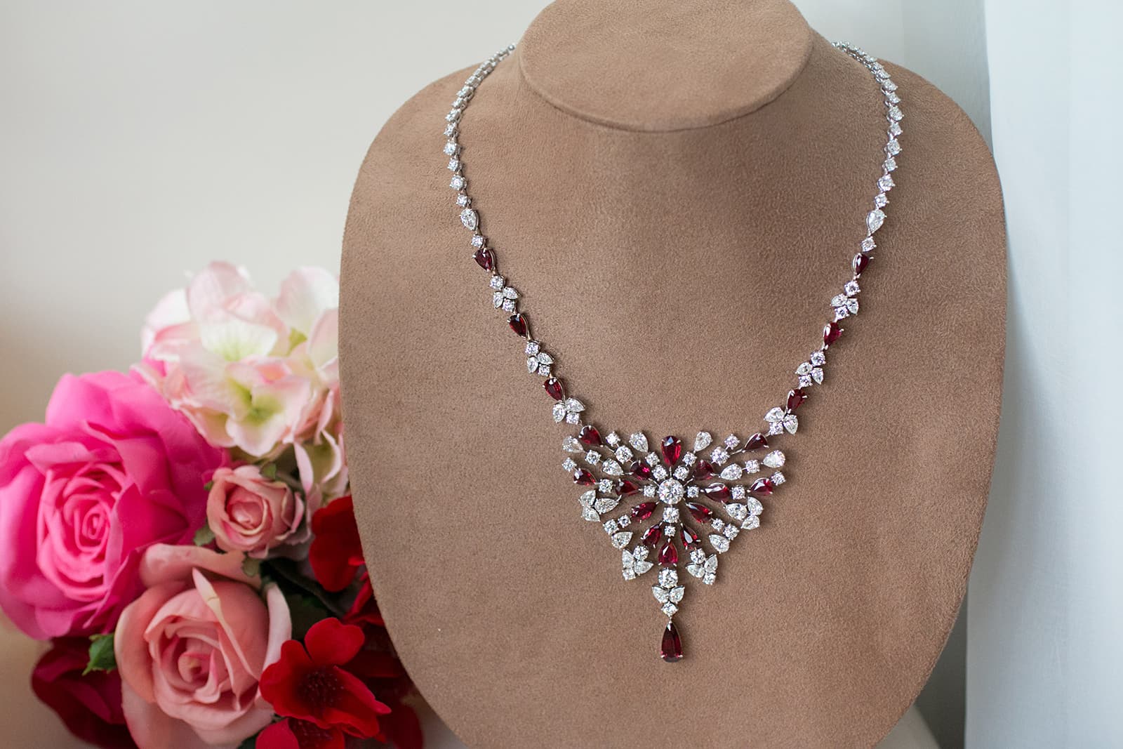 HARAKH ruby and diamond necklace 