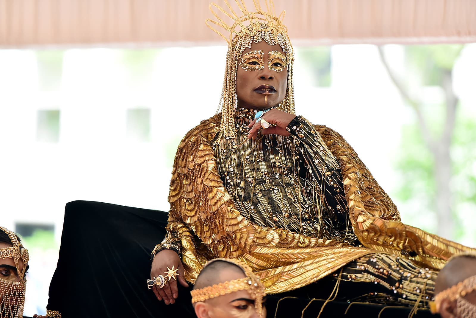 Billy Porter wearing Andreoli and Oscar Heyman cocktail rings