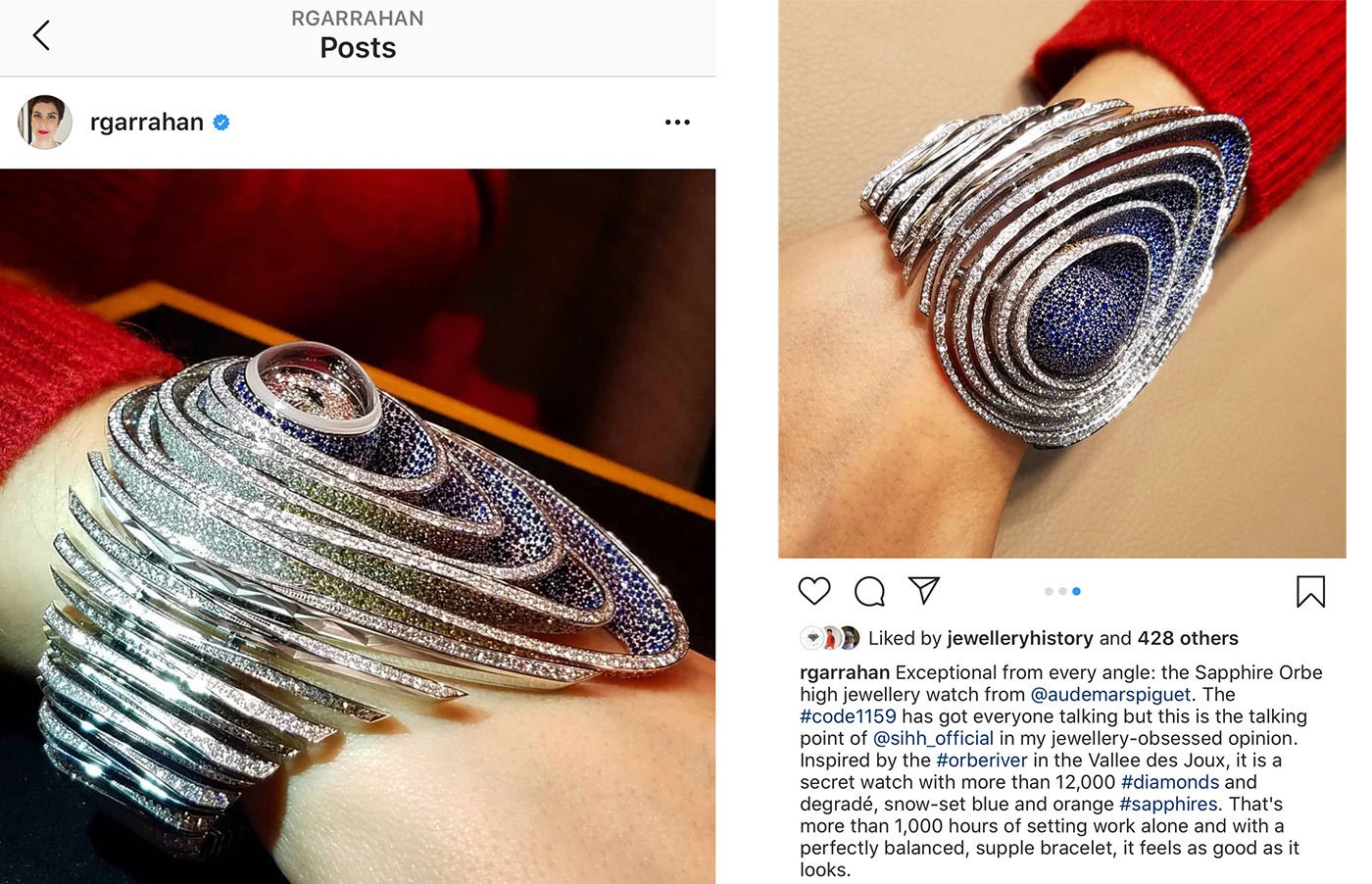 Audemars Piguet 'Sapphire Oribe' high jewellery watch