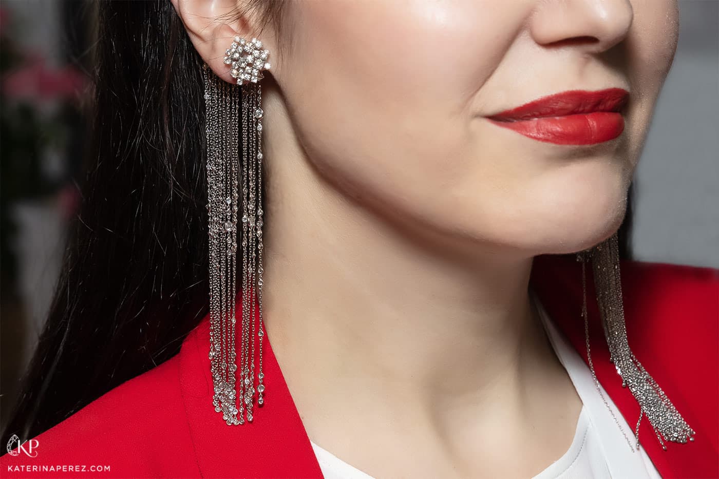  Tatiana Verstraeten earrings with diamonds set in white gold