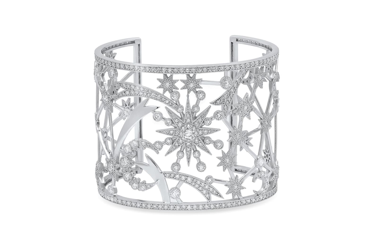  Colette Jewellery ‘Galaxia’ collection cuff with diamonds in white gold