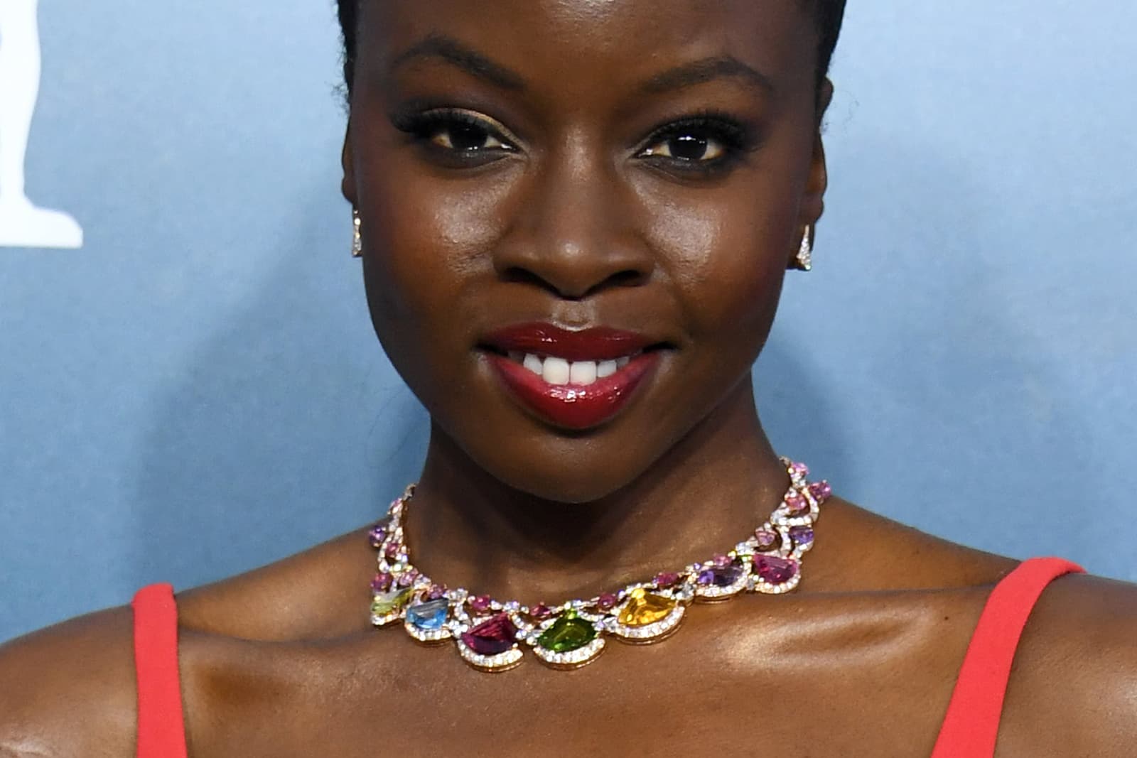 Danai Gurira wearing Bulgari High Jewellery Divas’ Dream necklace with over 85 carats of coloured gemstones and diamonds