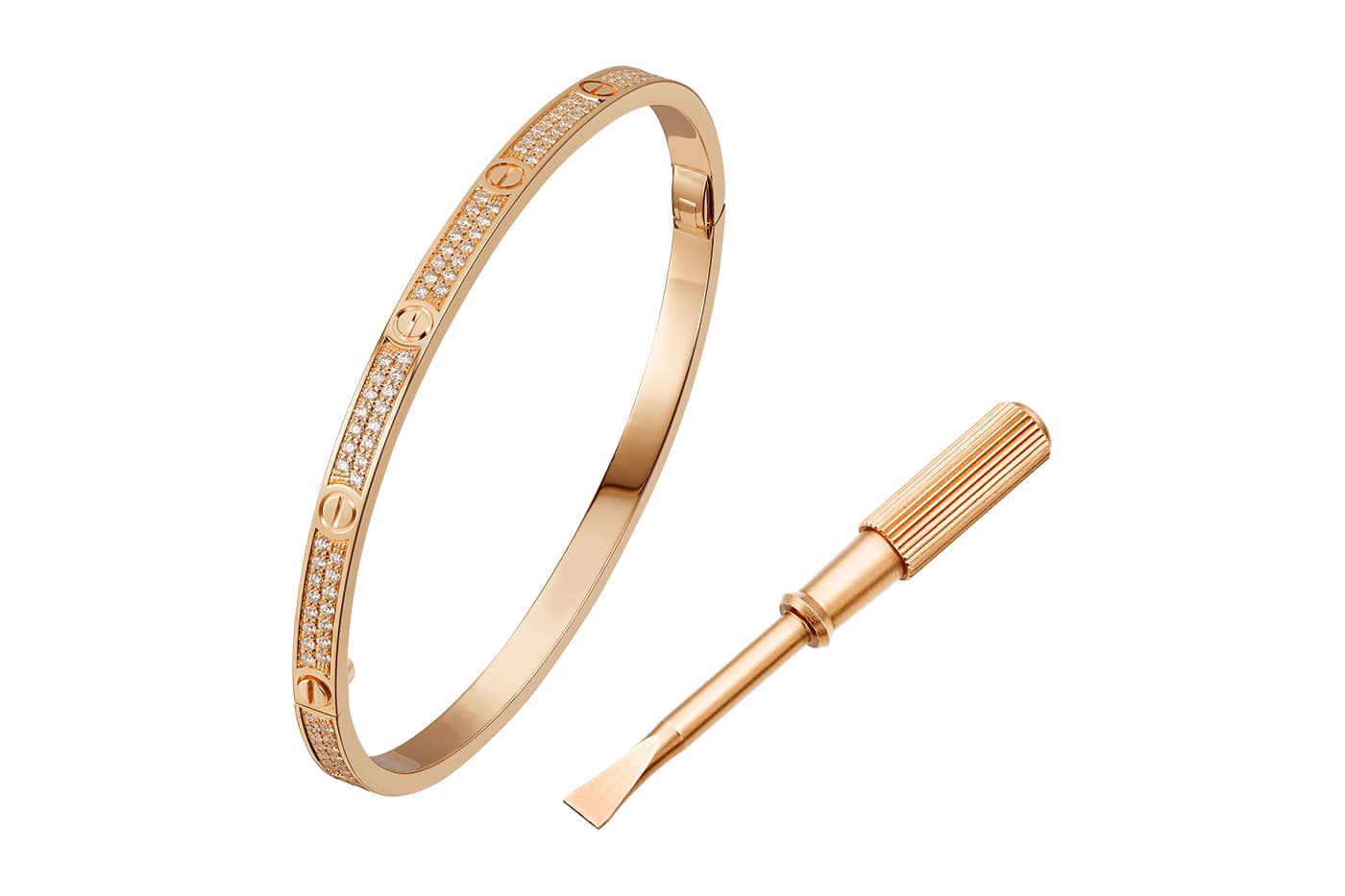  Cartier Love collection bangle with diamonds in yellow gold