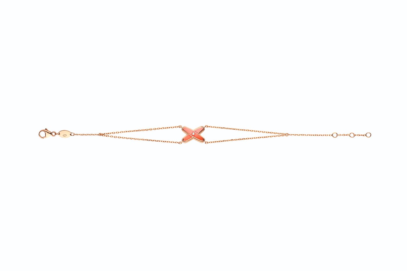  Chaumet Liens collection bracelet with diamonds and lacquer in rose gold 