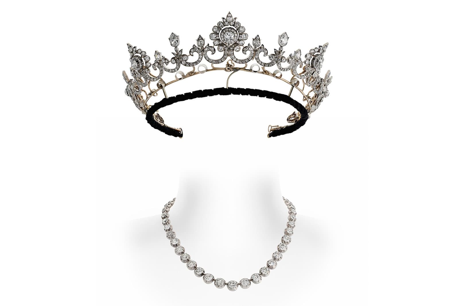  The 'Dancing Marquess' transformable tiara and rivière necklace with over 100ct of diamonds, circa 1890