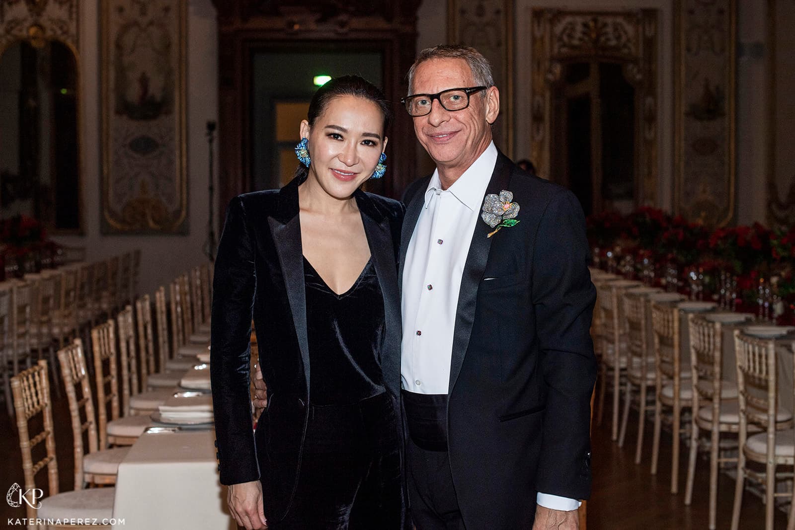 Cindy Chao with Jacques Babando, who helped to organise the evening's celebration