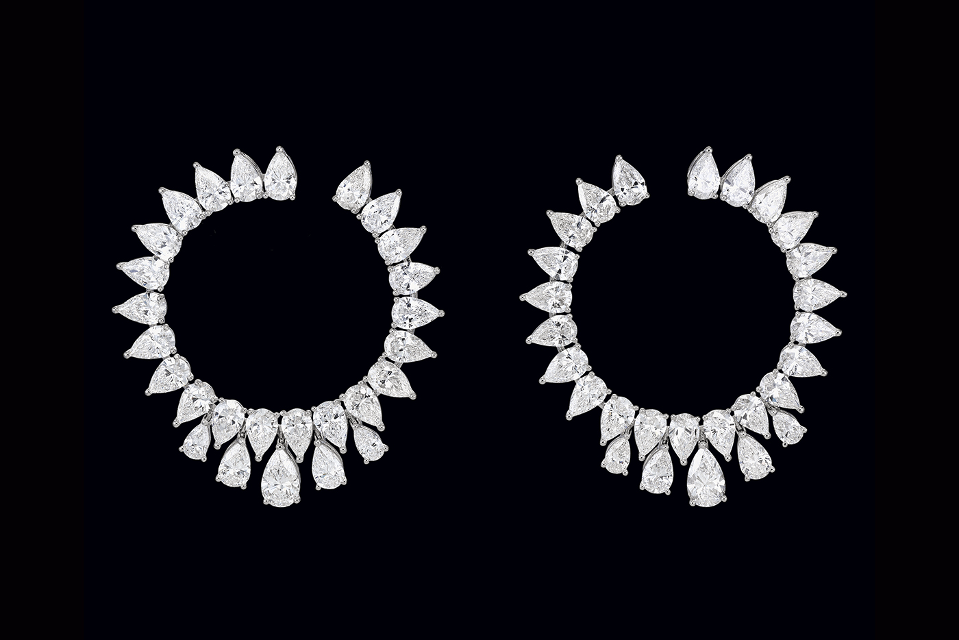  Chopard Green Carpet Collection earrings with 14ct of diamonds in white gold