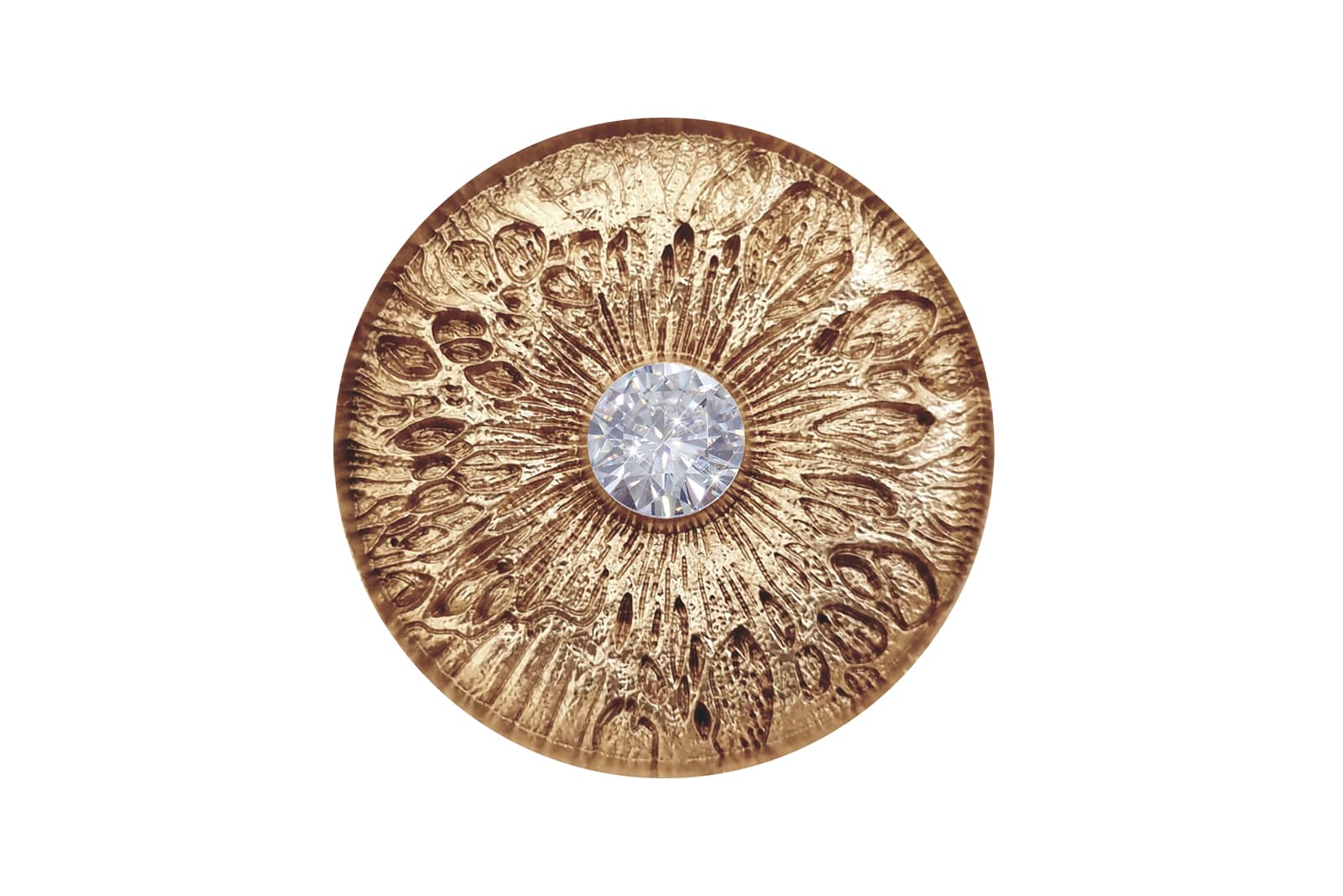 Кулон WITR с рисунком радужной оболочки глаза из золота с бриллиантом