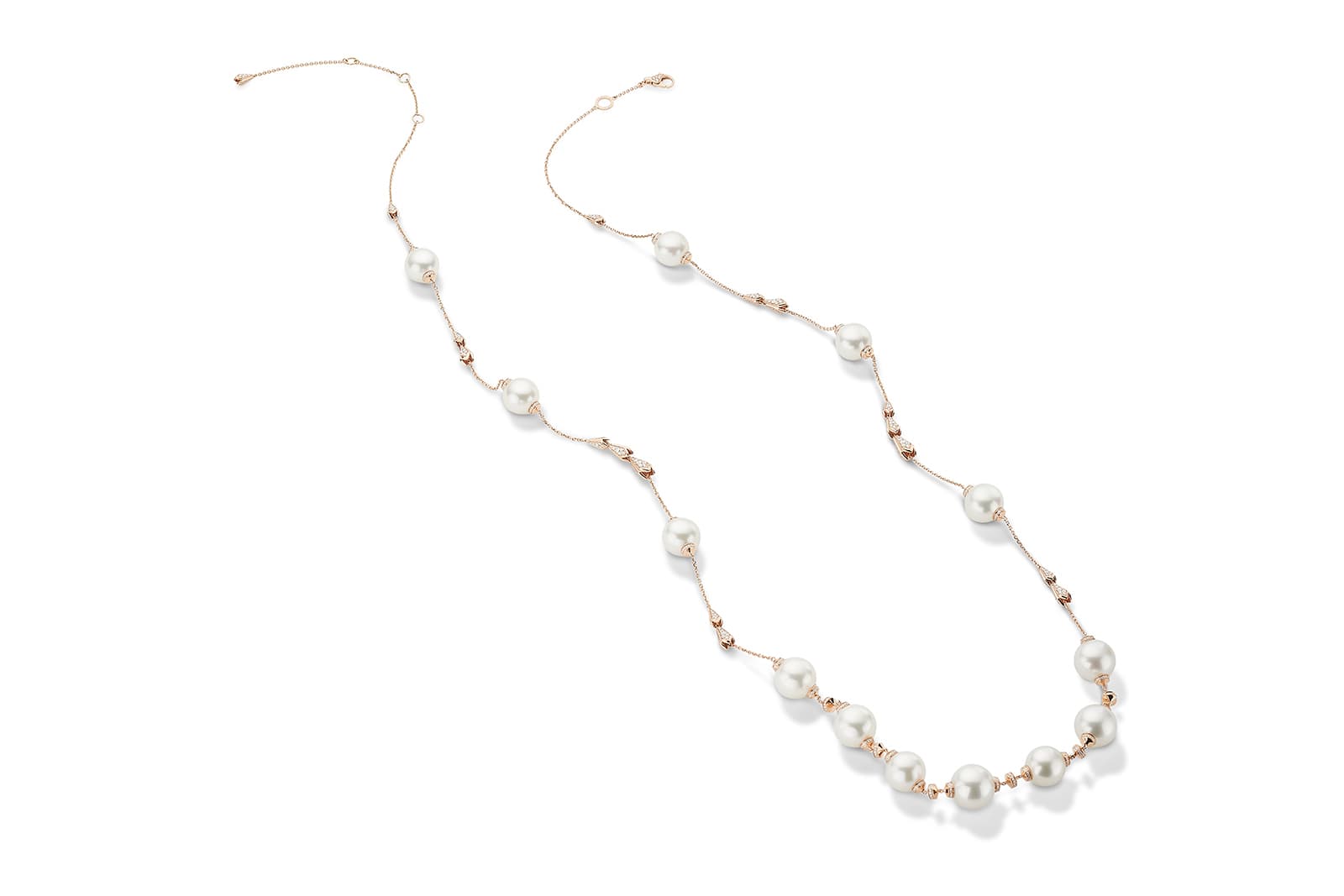 Boodles Secret Garden collection Bellflower sautoir with pearls in yellow gold