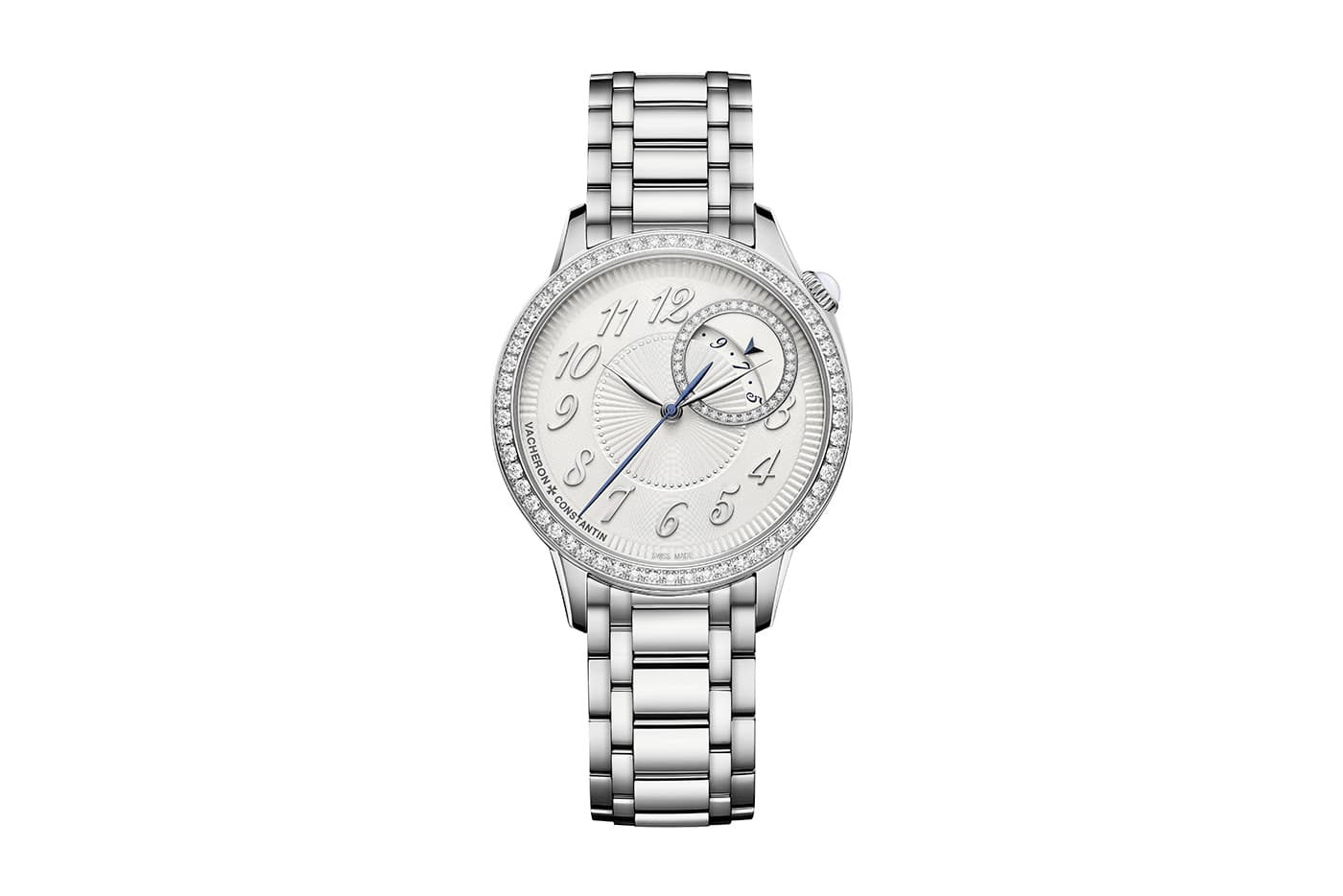  Vacheron Constantin Égérie watch with diamond bezel and detail in stainless steel 