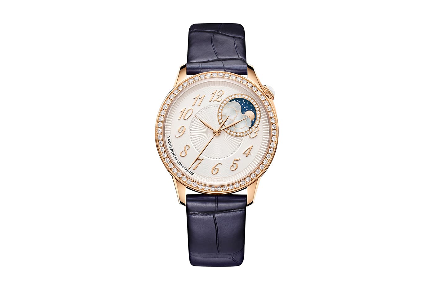  Vacheron Constantin Égérie watch with diamond bezel and detail in rose gold