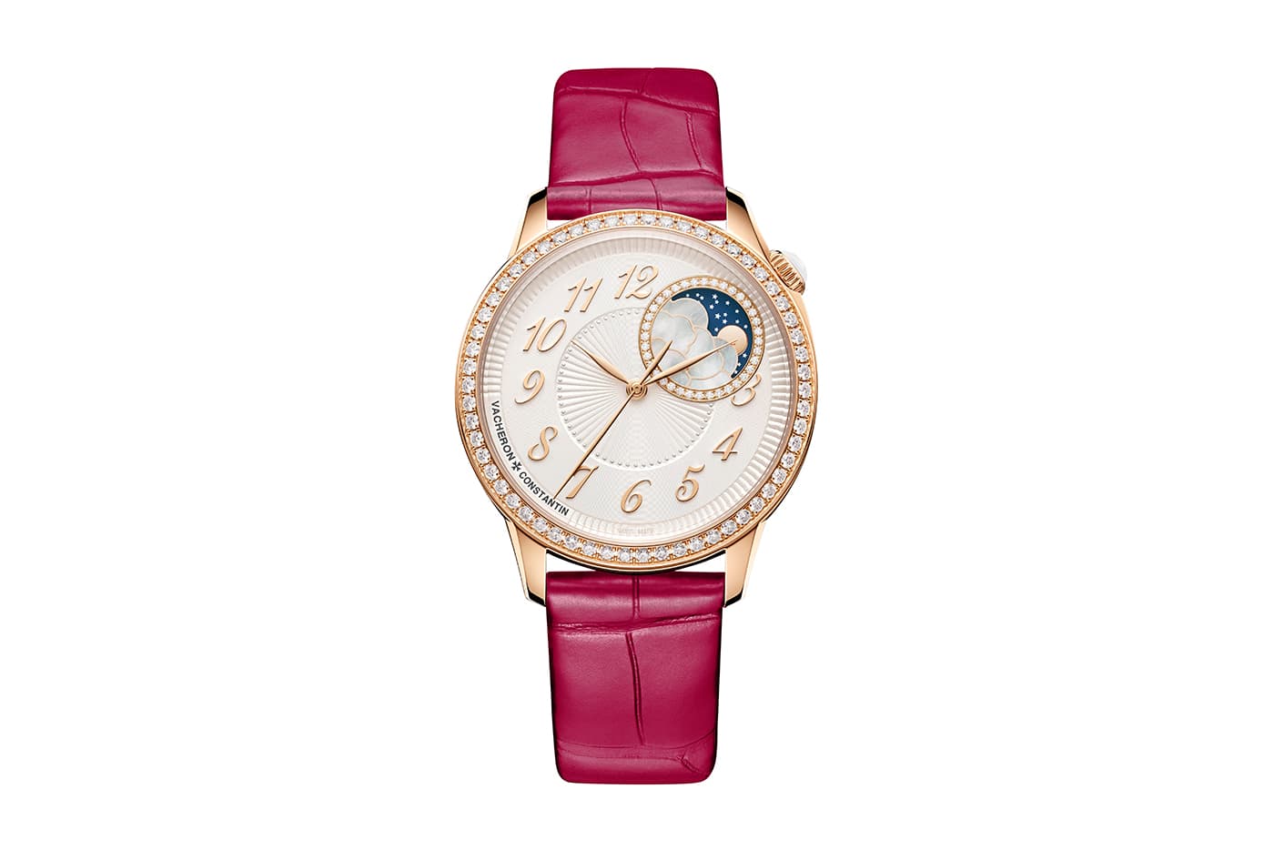  Vacheron Constantin Égérie watch with diamond bezel and detail in rose gold