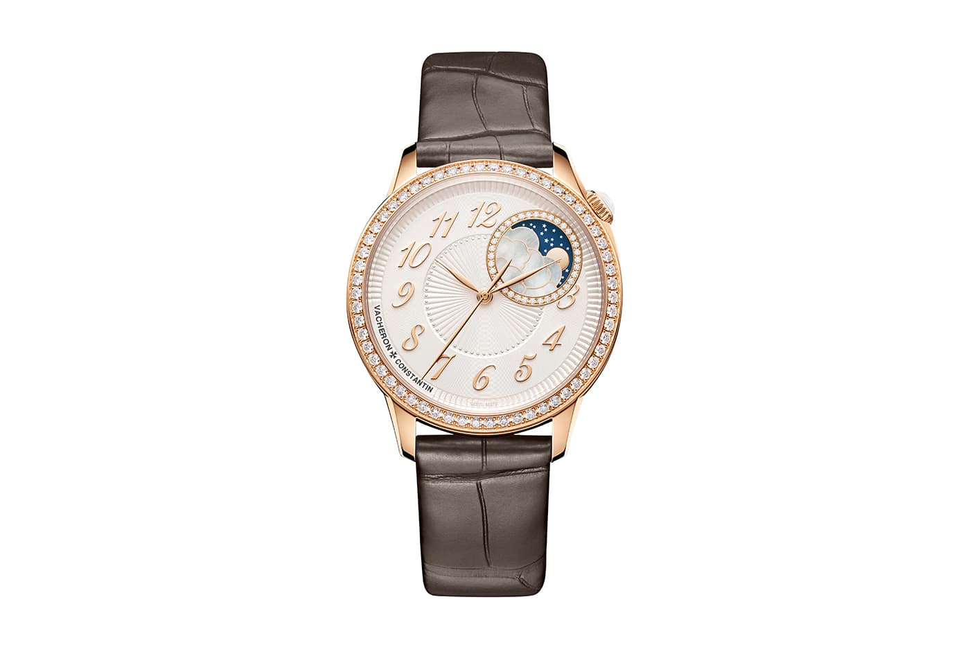  Vacheron Constantin Égérie watch with diamond bezel and detail in rose gold