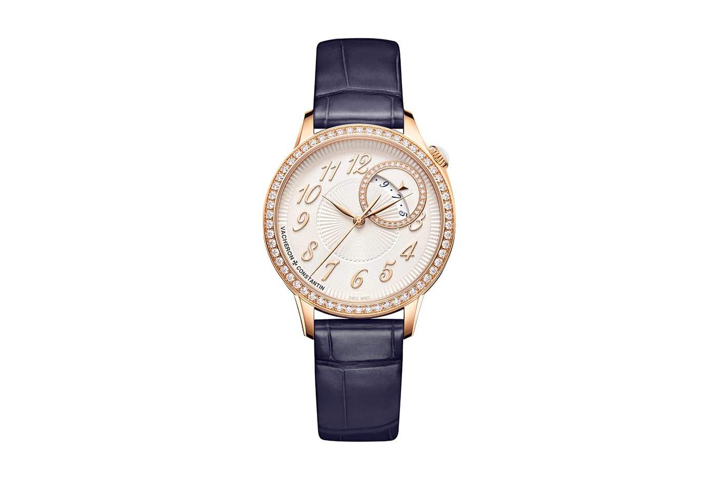  Vacheron Constantin Égérie watch with diamond bezel and detail in rose gold