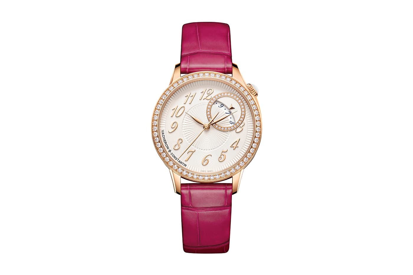  Vacheron Constantin Égérie watch with diamond bezel and detail in rose gold