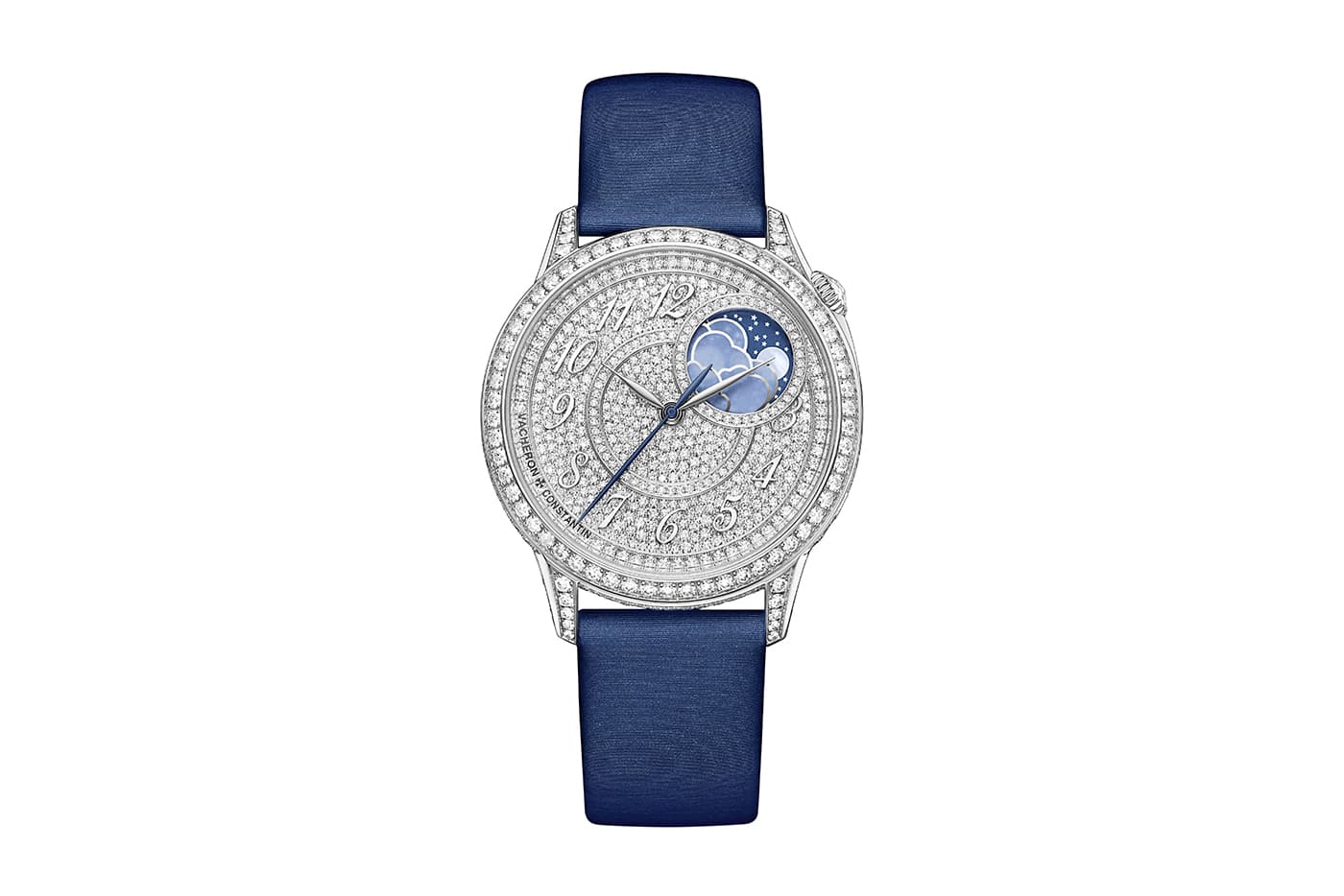 Vacheron Constantin Égérie watch with diamond bezel, dial and lugs in white gold
