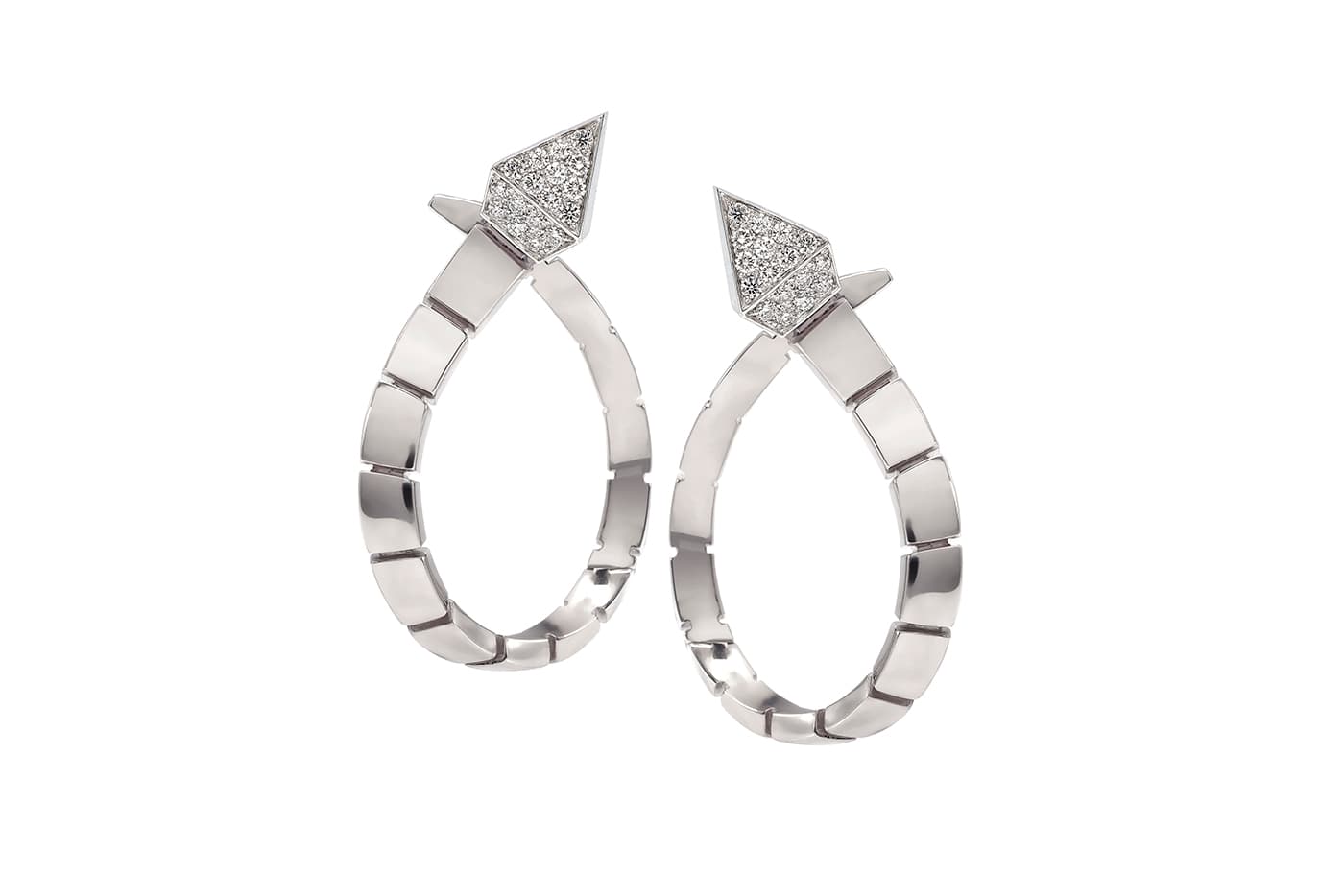  Anapsara Temptation earrings with diamonds in white gold