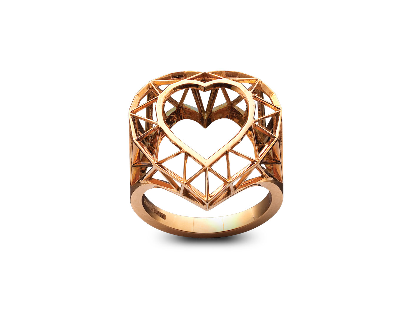  Solange Azagury-Partridge Stoned collection Skeleton Heart ring in yellow gold