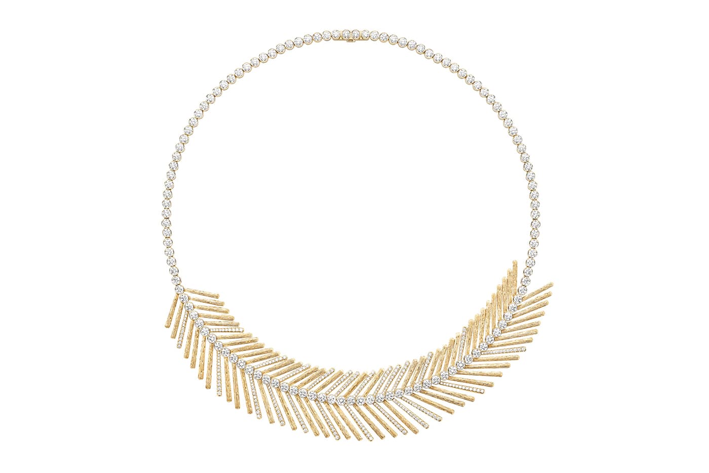  Piaget 'Desert Palm' necklace from the 'Golden Oasis' collection with diamonds in yellow gold
