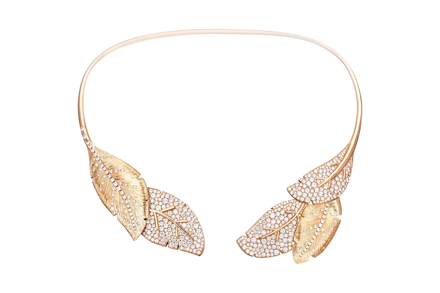 Piaget 'Palm Tree' choker from the 'Extremely Piaget' collection with diamonds in yellow gold
