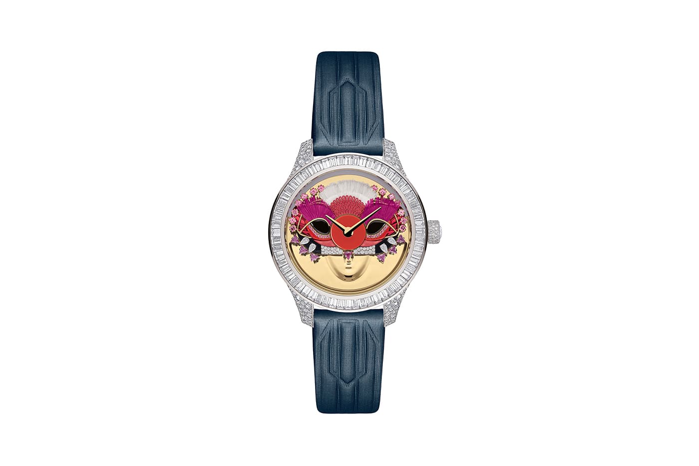 Dior Grand Bal Masqué No.1 with diamonds,pink quartz, pink spinels, pink sapphires, rubies and feathers in white gold, yellow gold and platinum