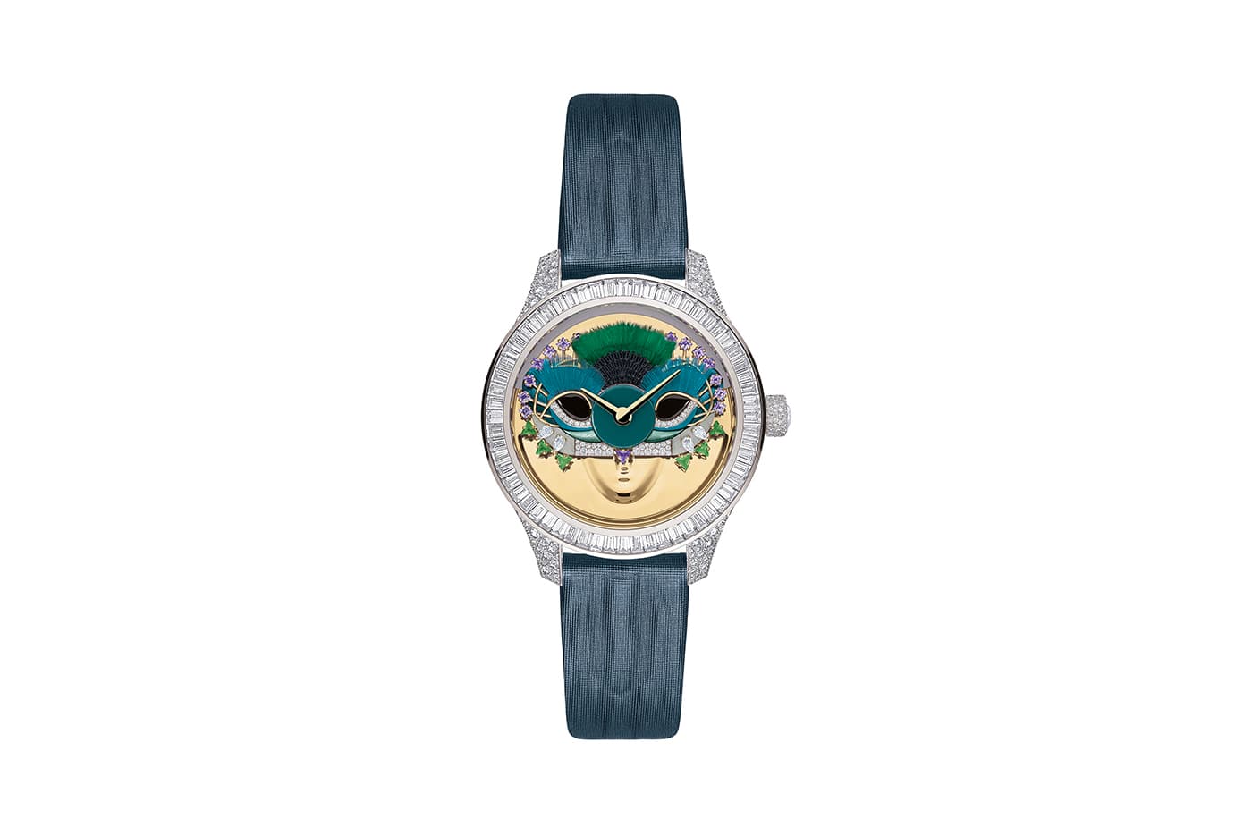  Dior Grand Bal Masqué No.3 with diamonds,lapis lazuli, amethysts, tsavorite garnets and feathers in rose gold, white gold, yellow gold and platinum
