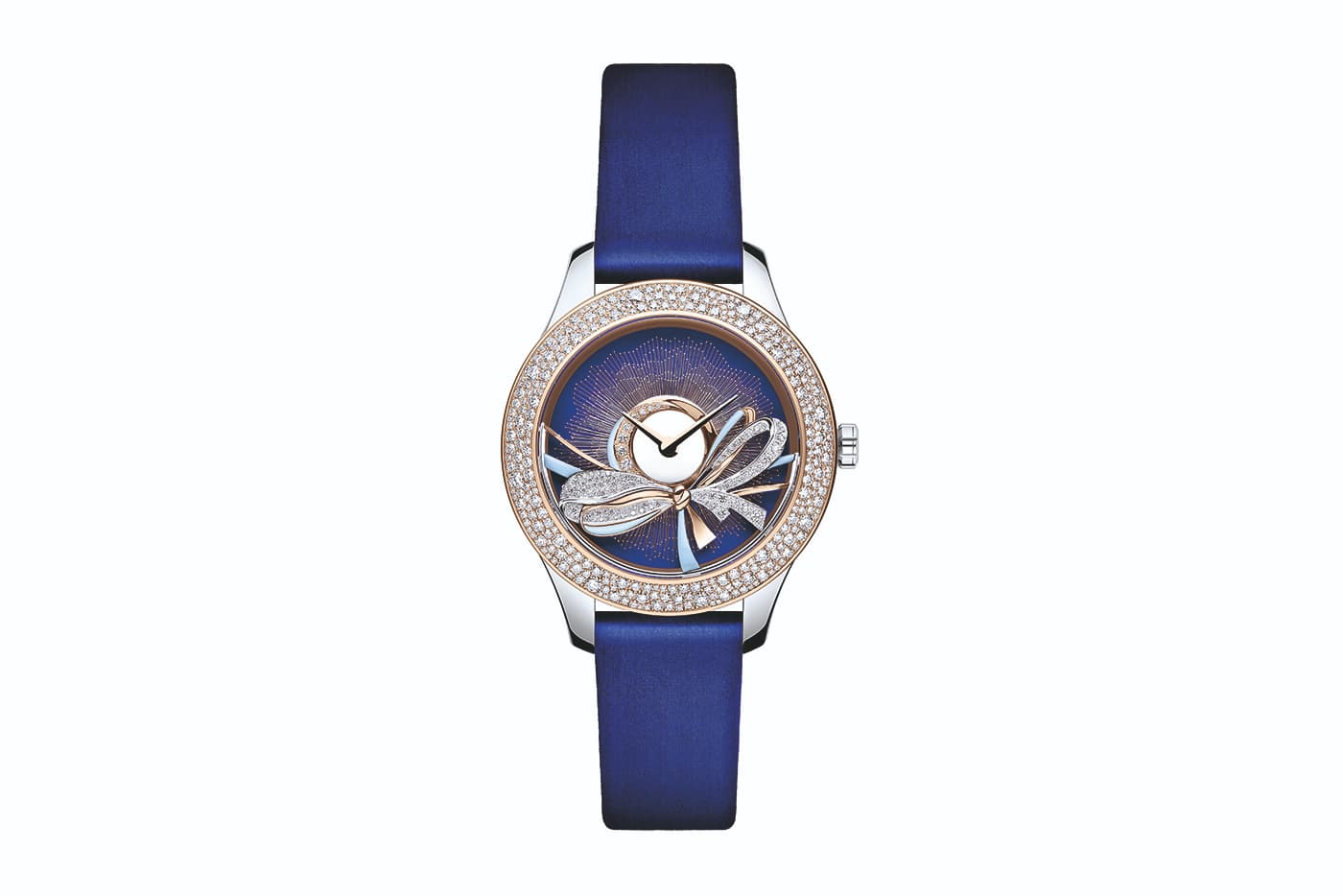 Dior Grand Bal Ruban with diamonds in steel, pink gold and white gold