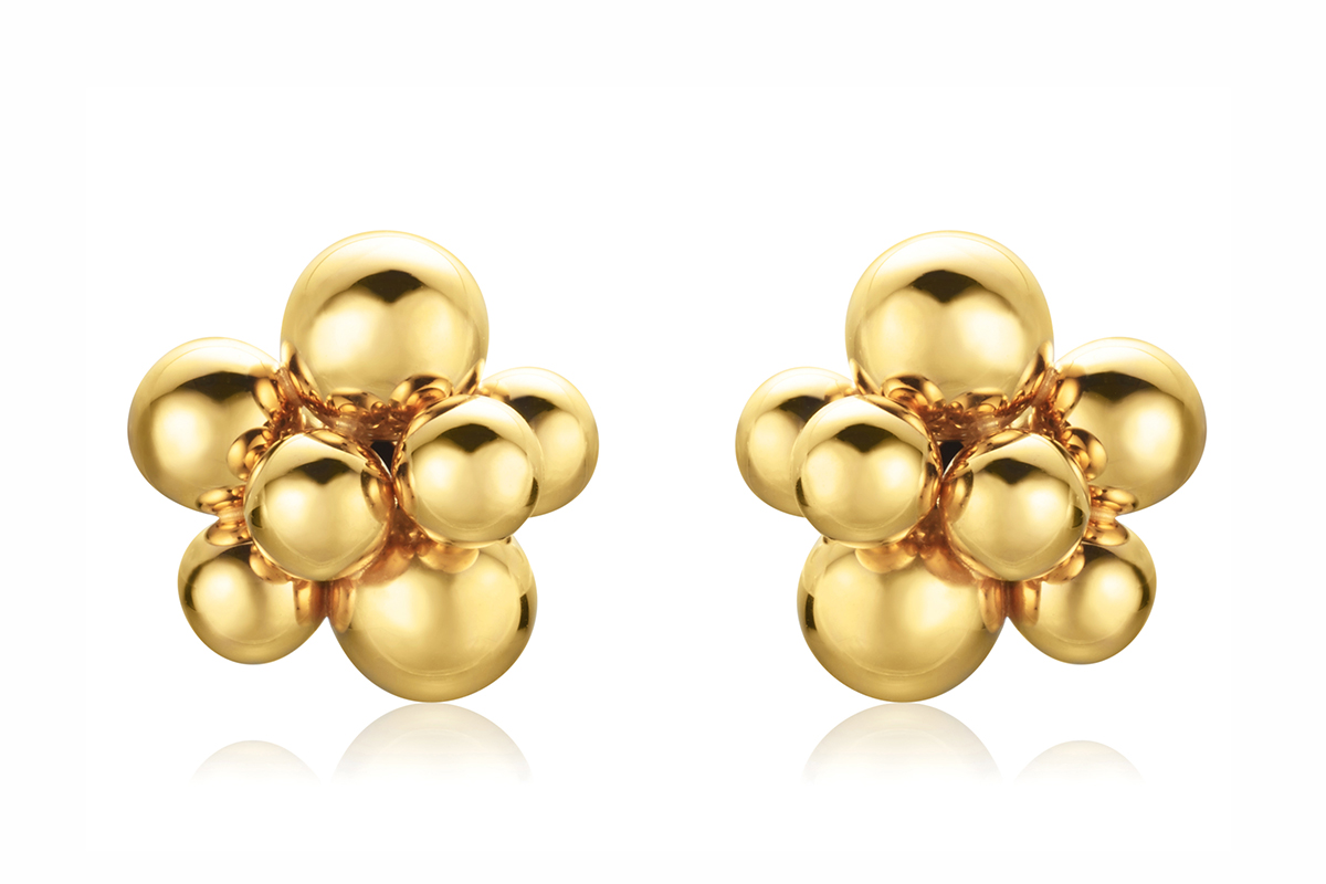  Marina B Atomo collection earrings in yellow gold