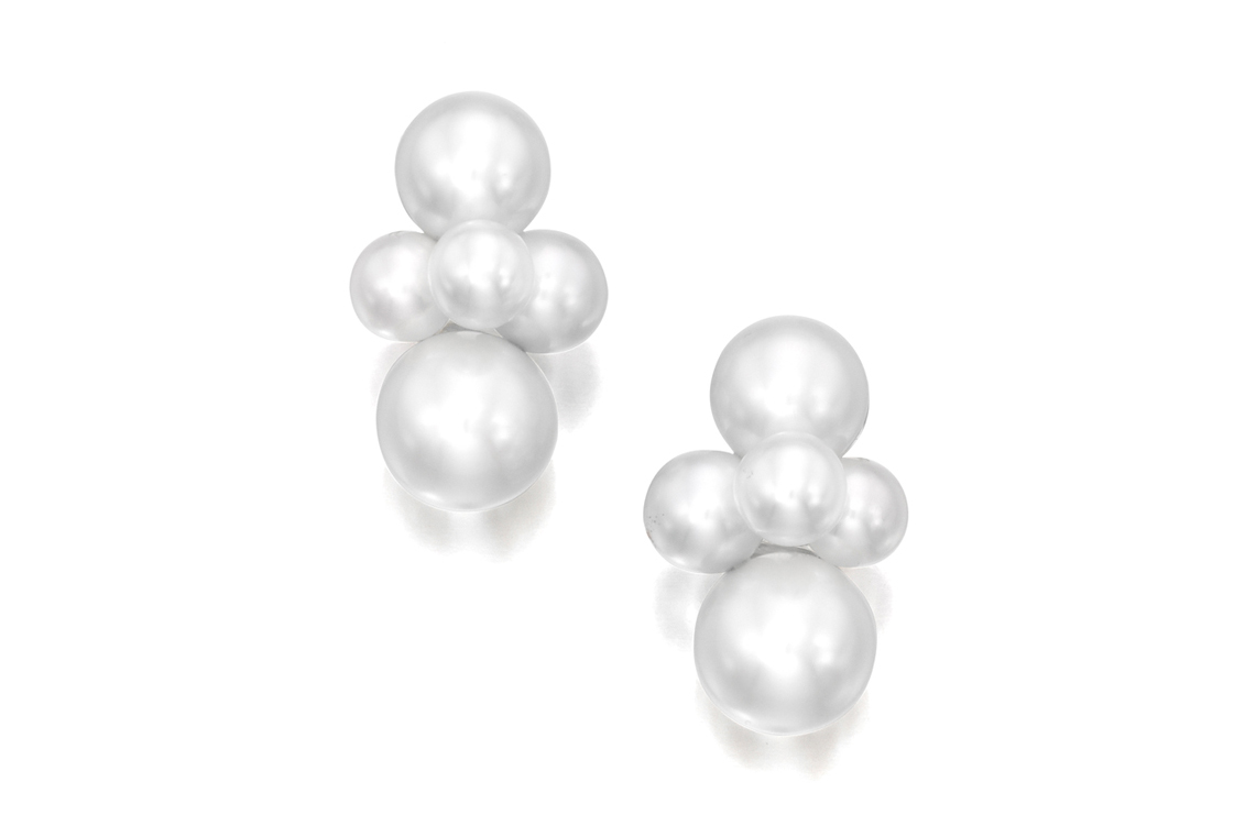  Assael and Sean Gilson Bubbles collection earrings with South Sea pearls in white gold