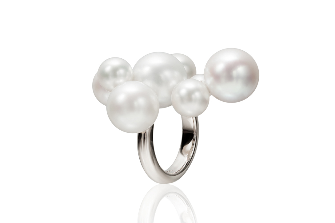  Assael and Sean Gilson Bubbles collection ring with South Sea pearls in white gold