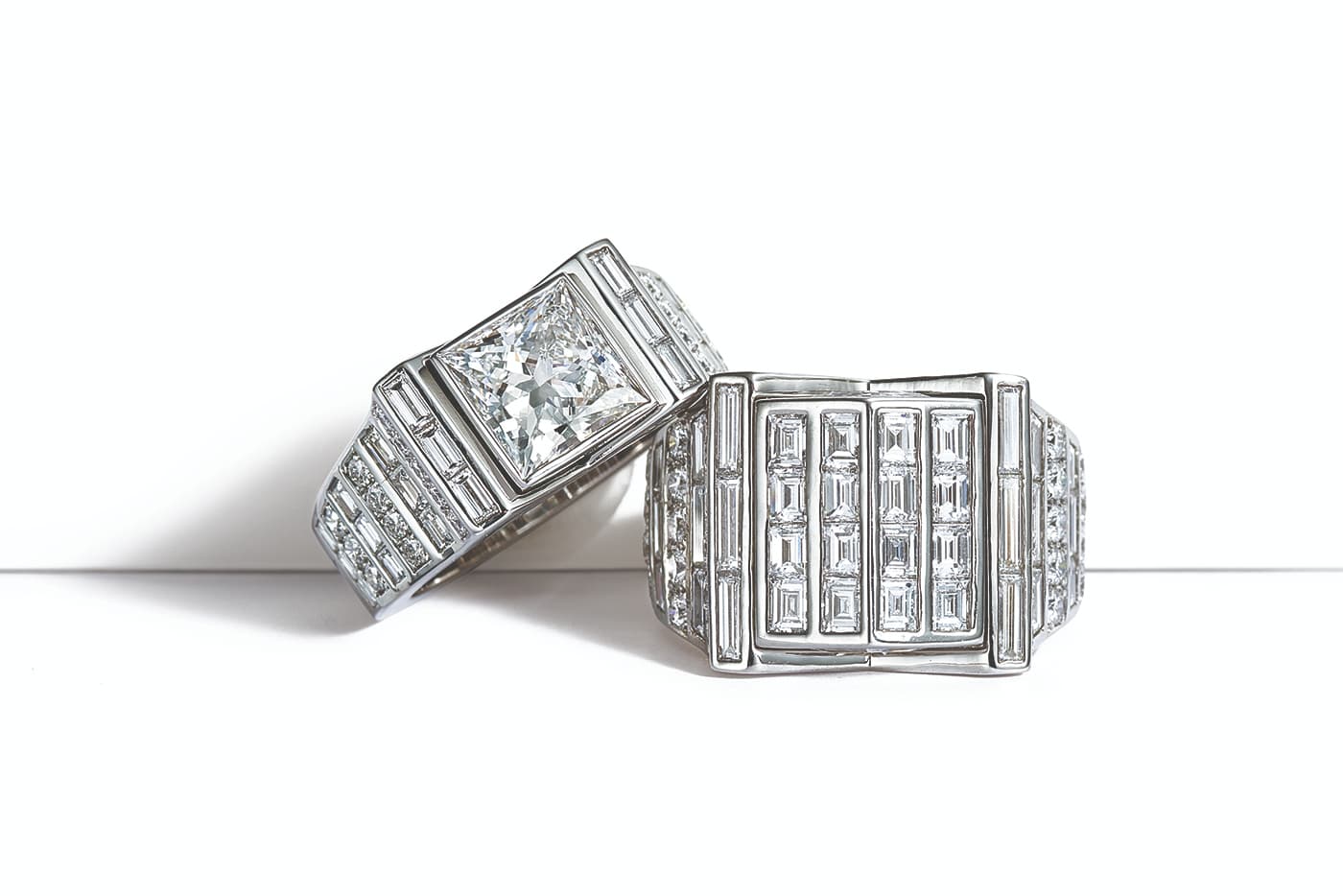  Tiffany 'Masterpieces' 2015 collection rings with diamonds in white gold