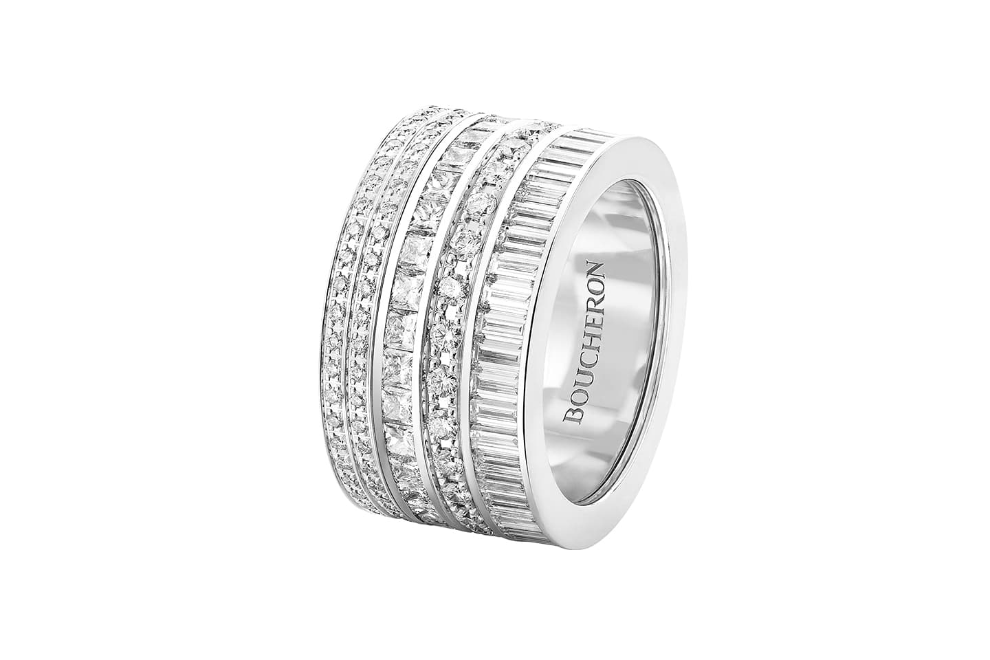  Boucheron 'Quatre Radiant' ring with diamonds in white gold