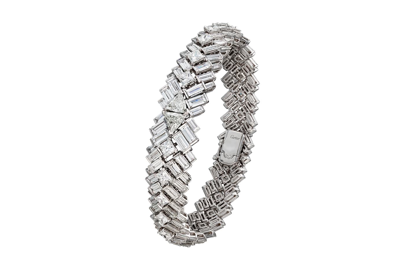  Cartier 'Reflection' bracelet with diamonds in white gold