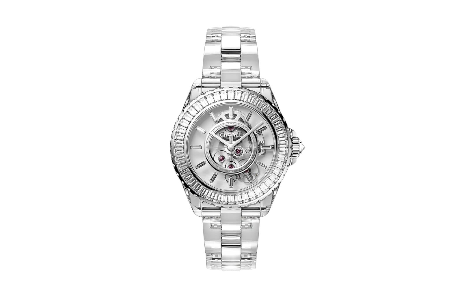  Chanel Watches 'J12 X-RAY' with 7.97ct of diamonds in sapphire glass and white gold
