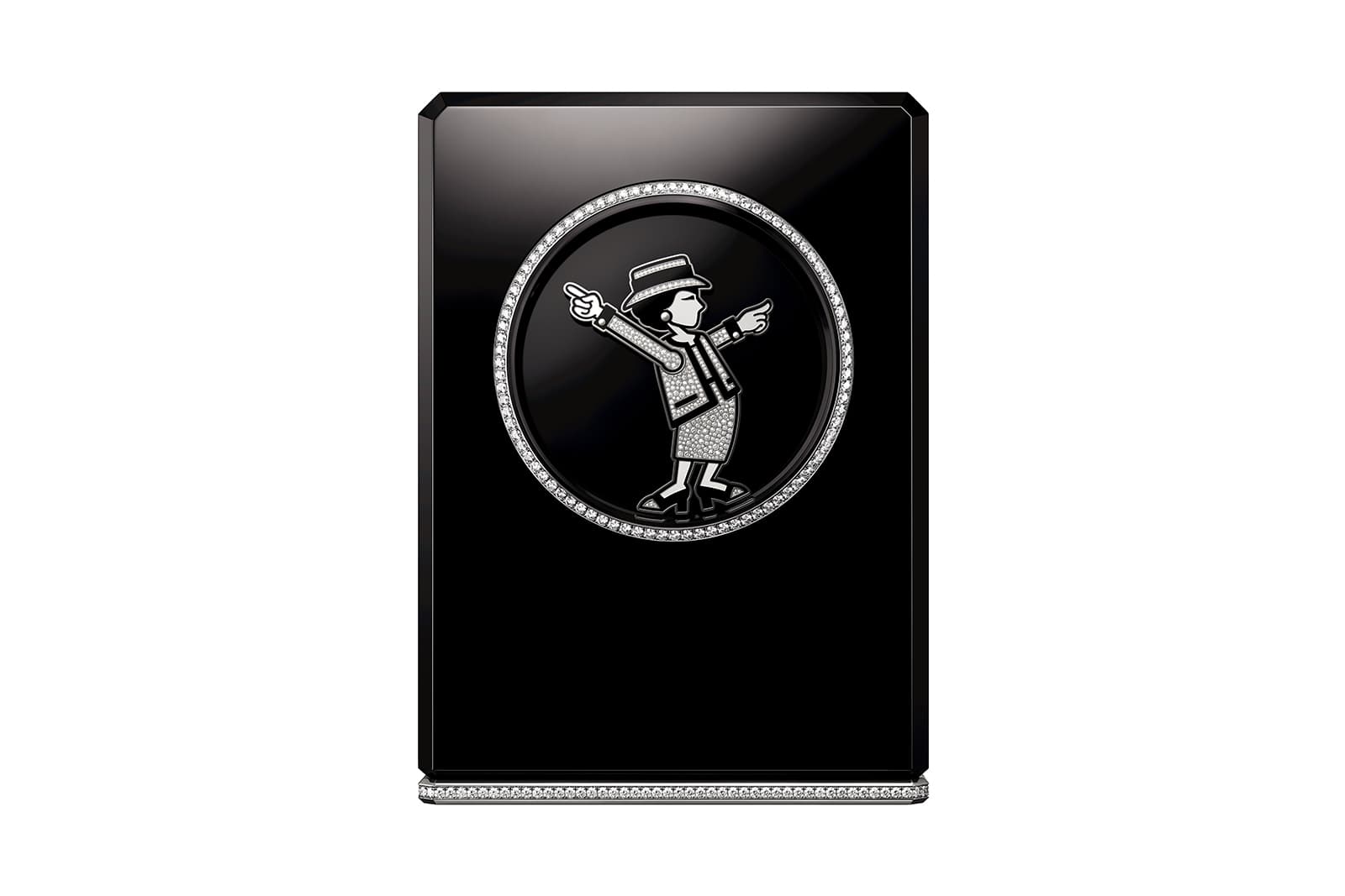  Chanel Watches 'COCO CLOCK' with 16.51ct of diamonds and pearls in obsidian and white gold