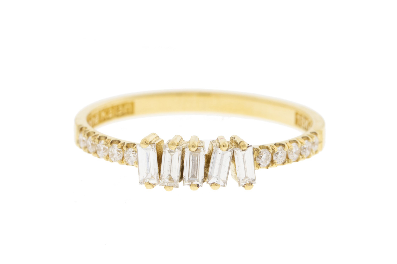  Suzanne Kalan ring with diamonds in yellow gold