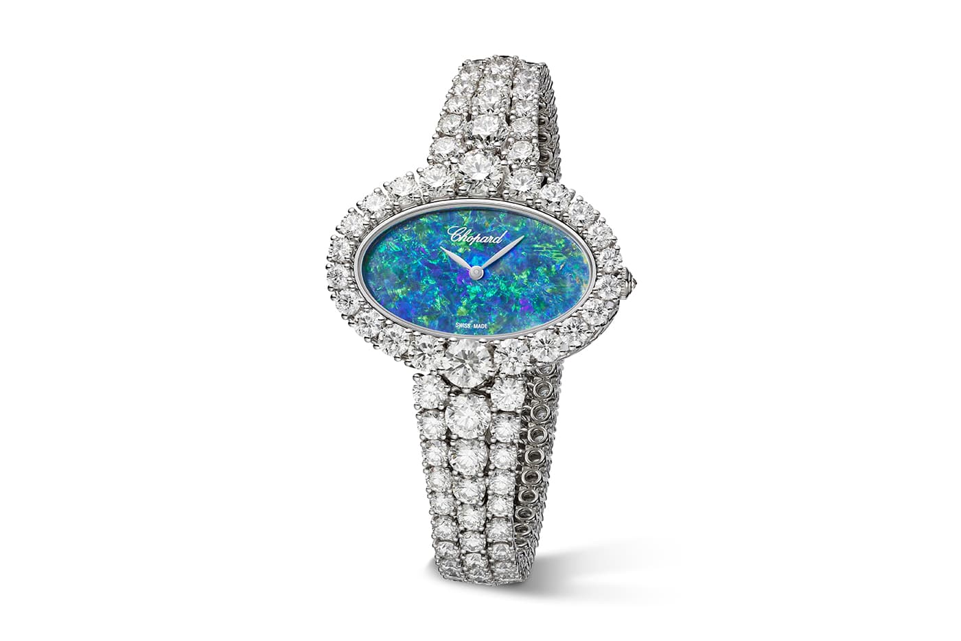  Chopard L’Heure du Diamant watch with opal and diamonds in white gold