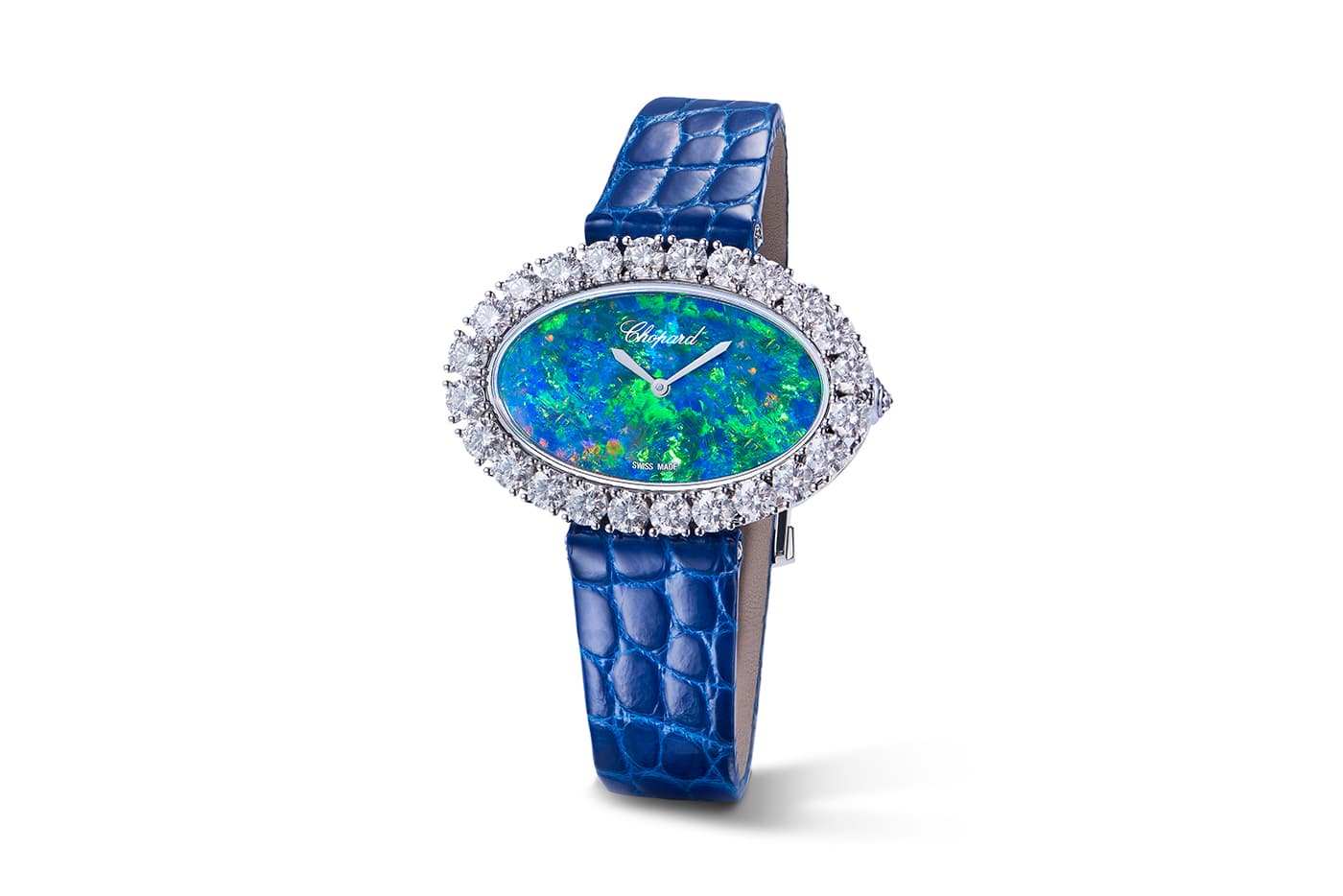 Chopard L’Heure du Diamant watch with opal and diamonds in white gold