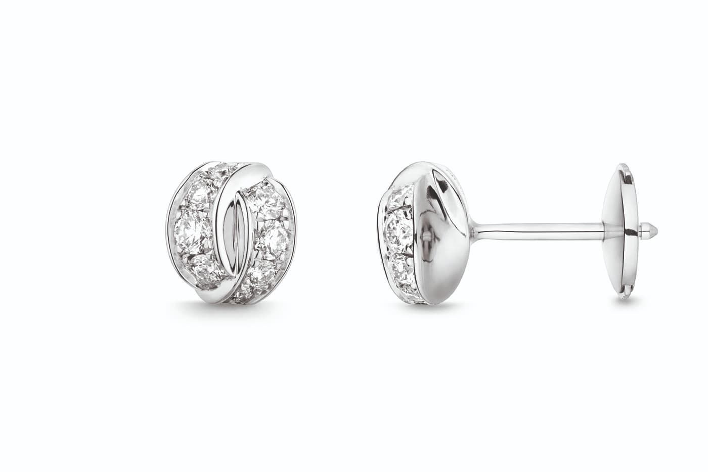  Chaumet 'Liens Seduction'  stud earrings with diamonds in white gold