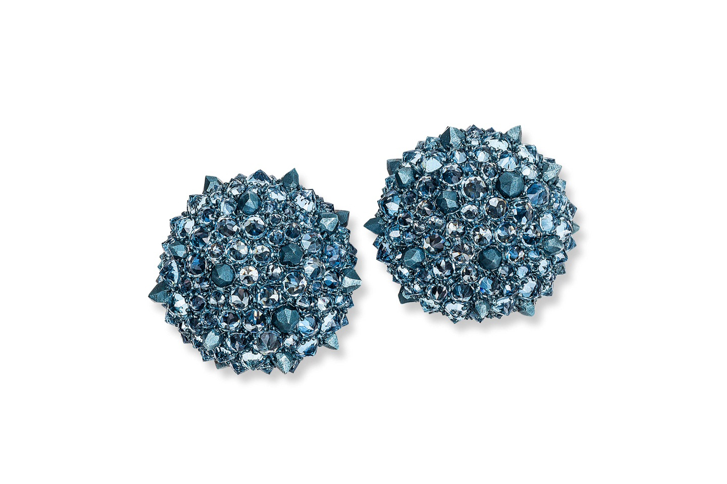  Hemmerle earrings with aluminium, white gold, aquamarines, courtesy of Hemmerle