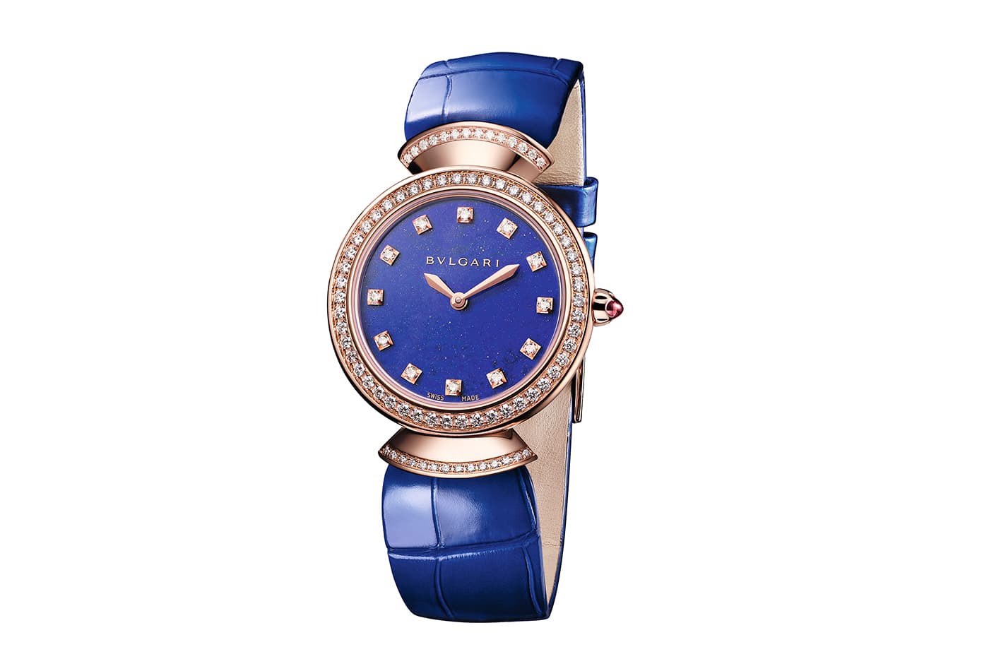  Bvlgari Diva’s Dream watch with lapis lazuli and diamonds in rose gold