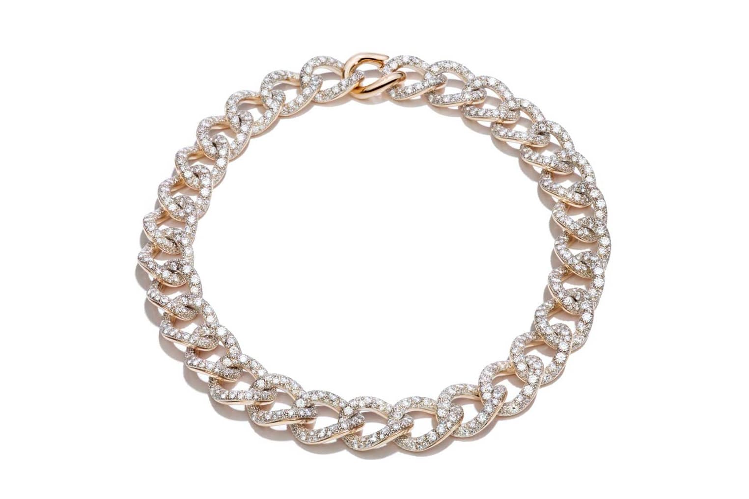  Pomellato Tango collection necklace with diamonds in yellow gold