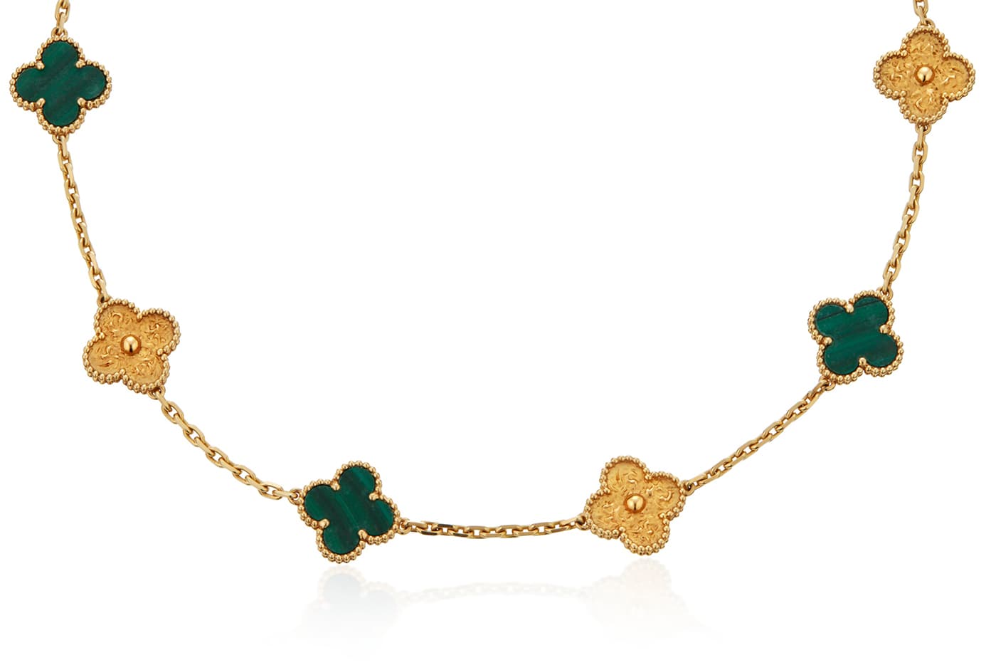  Van Cleef & Arpels vintage Alhambra necklace with malachite 