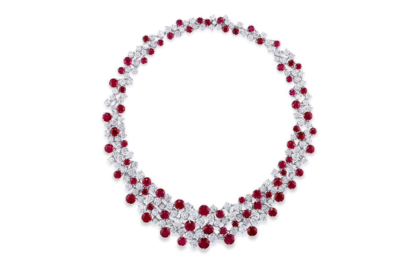  Graff necklace with diamonds and rubies 
