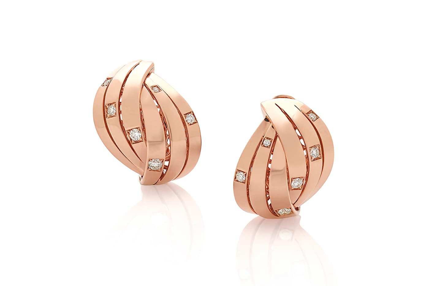  Luvor Aplomb earrings in rose gold and diamonds